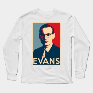 Bill Evans Hope Poster - Sizes of Jazz History Long Sleeve T-Shirt